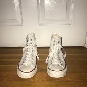 White high-top converse